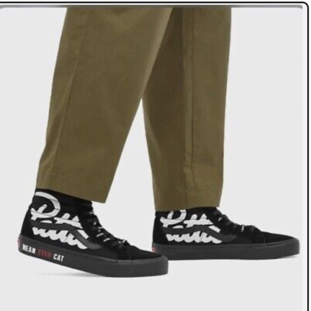 VANS Patta x Vault Sk8-Reissue VLT LX High Mean Eyed Cat Black size M8.5 / Wm10